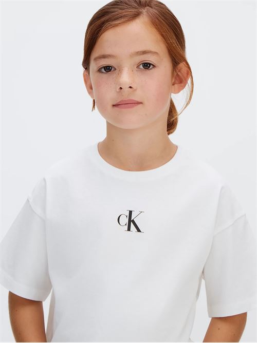 ck logo boxy t-shirt CALVIN KLEIN JEANS | LVCKSJA16GYAF